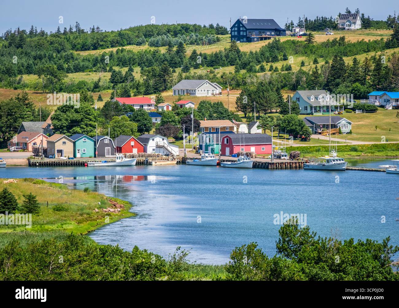 French River Wharf auf Prince Edward Island Kanada Stockfoto