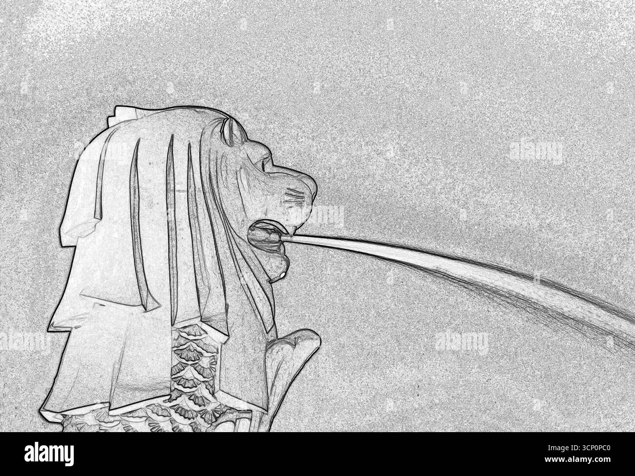 Die Statue des Merlion-Brunnens, das Symbol der Stadt, Singapur Stockfoto