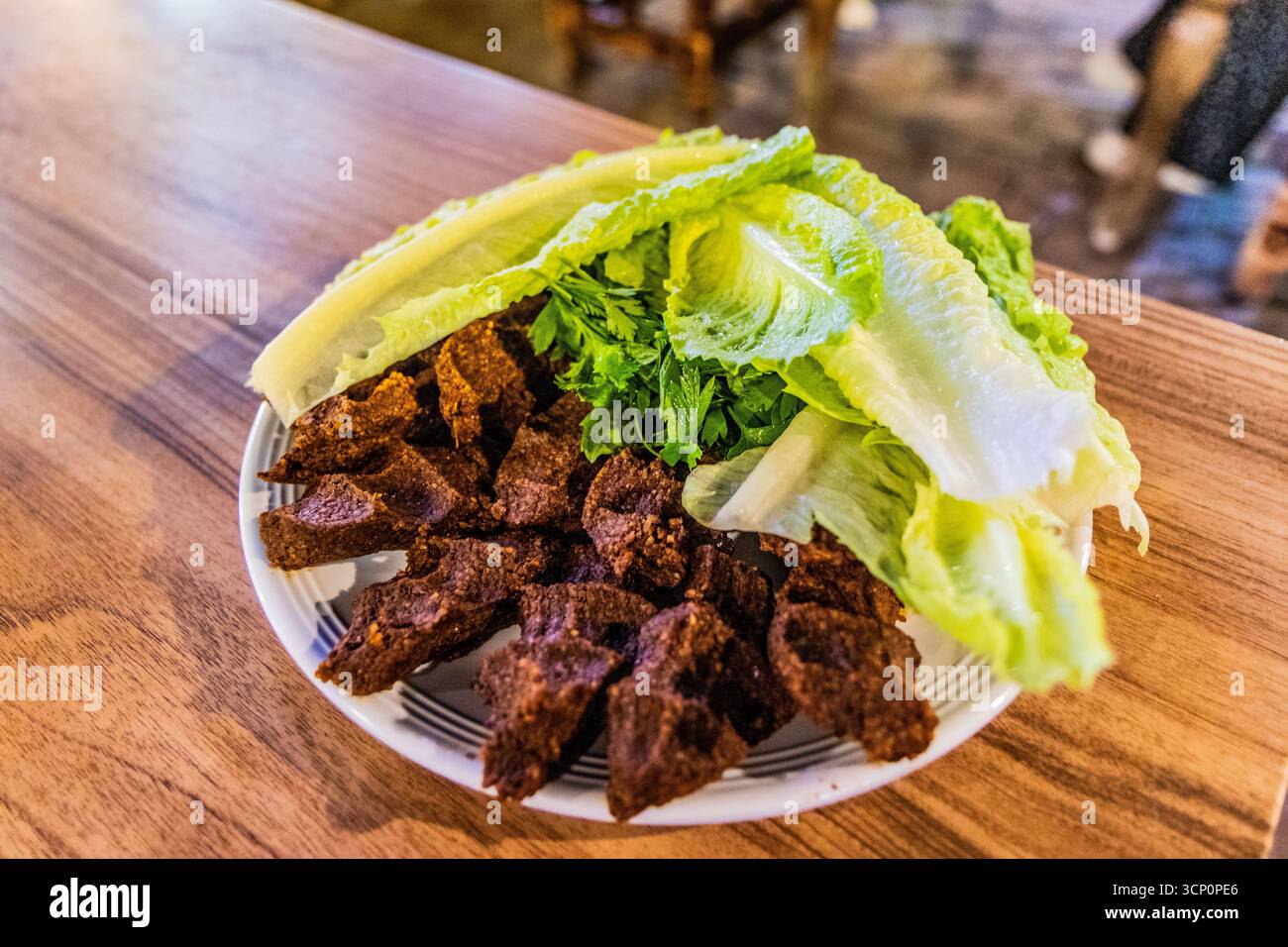 CIG Kofte (rohes Hackfleisch), Spezialität aus Sanliurfa, Truthahn Stockfoto