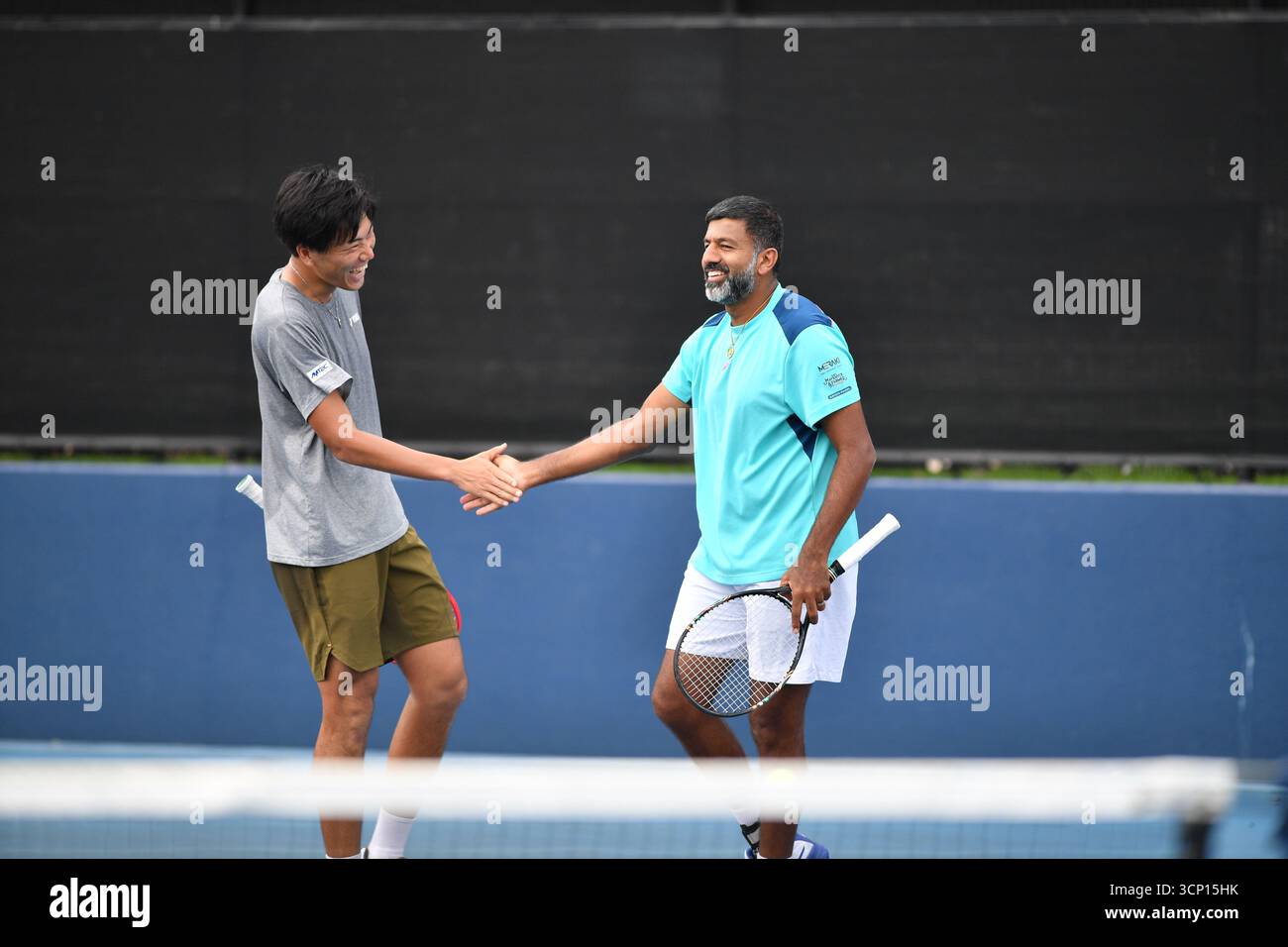 Tokio, Japan. September 2025. Rohan Boppanna aus Indien während der Übungssitzung in Tokio beim Tokio Open ATP500 2025. Quelle: Ranjith Kumar/Alamy Live News Stockfoto