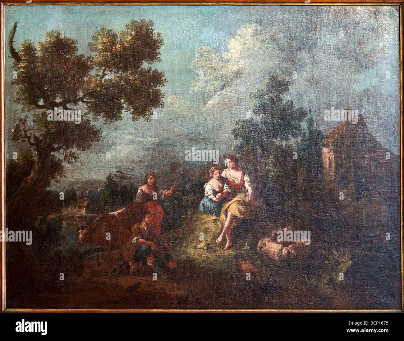 Giuseppe Zais (Foro di Canale d'Agordo, 1709 Treviso, 1784), Paesaggio, Ca' Rezzonico, Museum von Venedig aus dem 18. Jahrhundert, Venezia, Venetien, Italien Stockfoto