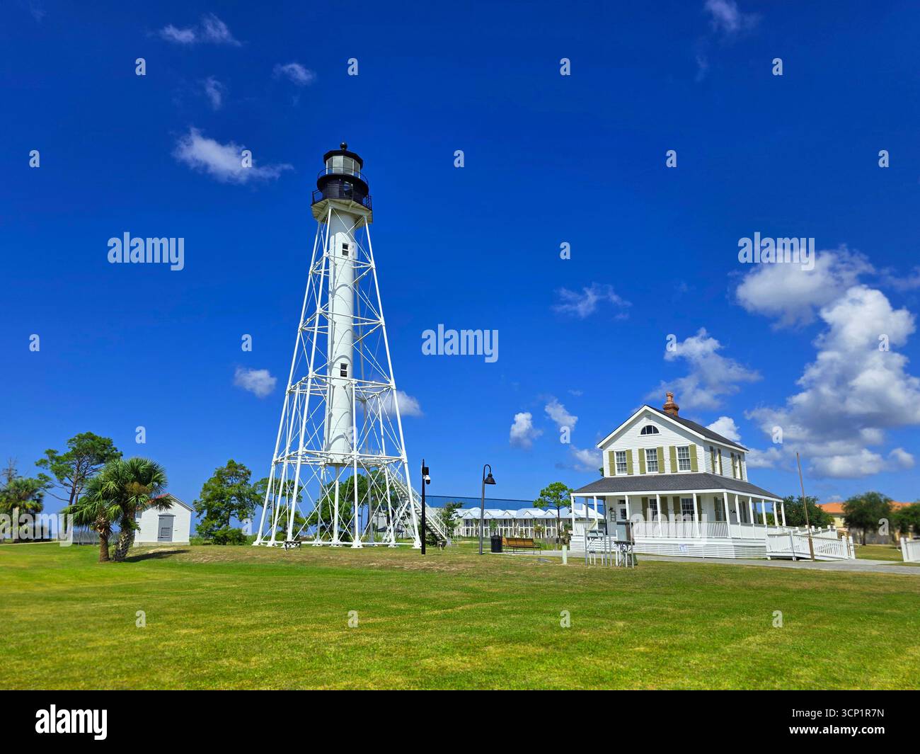 Cape San Blas Lighthouse im George Core Park Port St. Joe Florida Panhandle 09.15.2025 Stockfoto