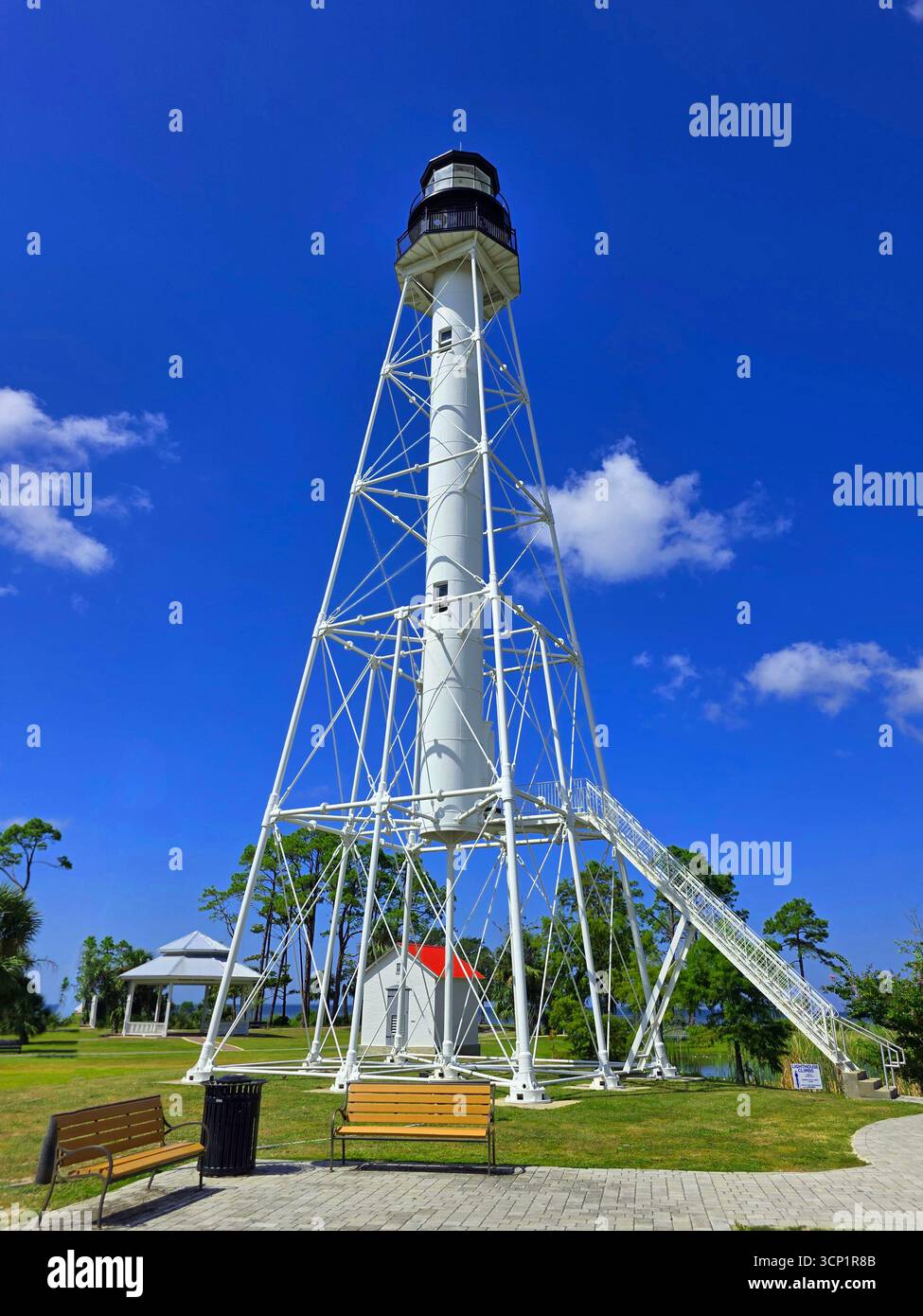 Cape San Blas Lighthouse im George Core Park Port St. Joe Florida Panhandle 09.15.2025 Stockfoto
