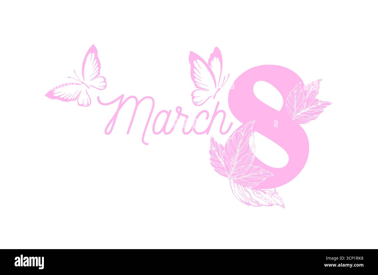 Damen Tag 8 märz Element. Frau internationale Feier Vektor Vorlage Stock Vektor