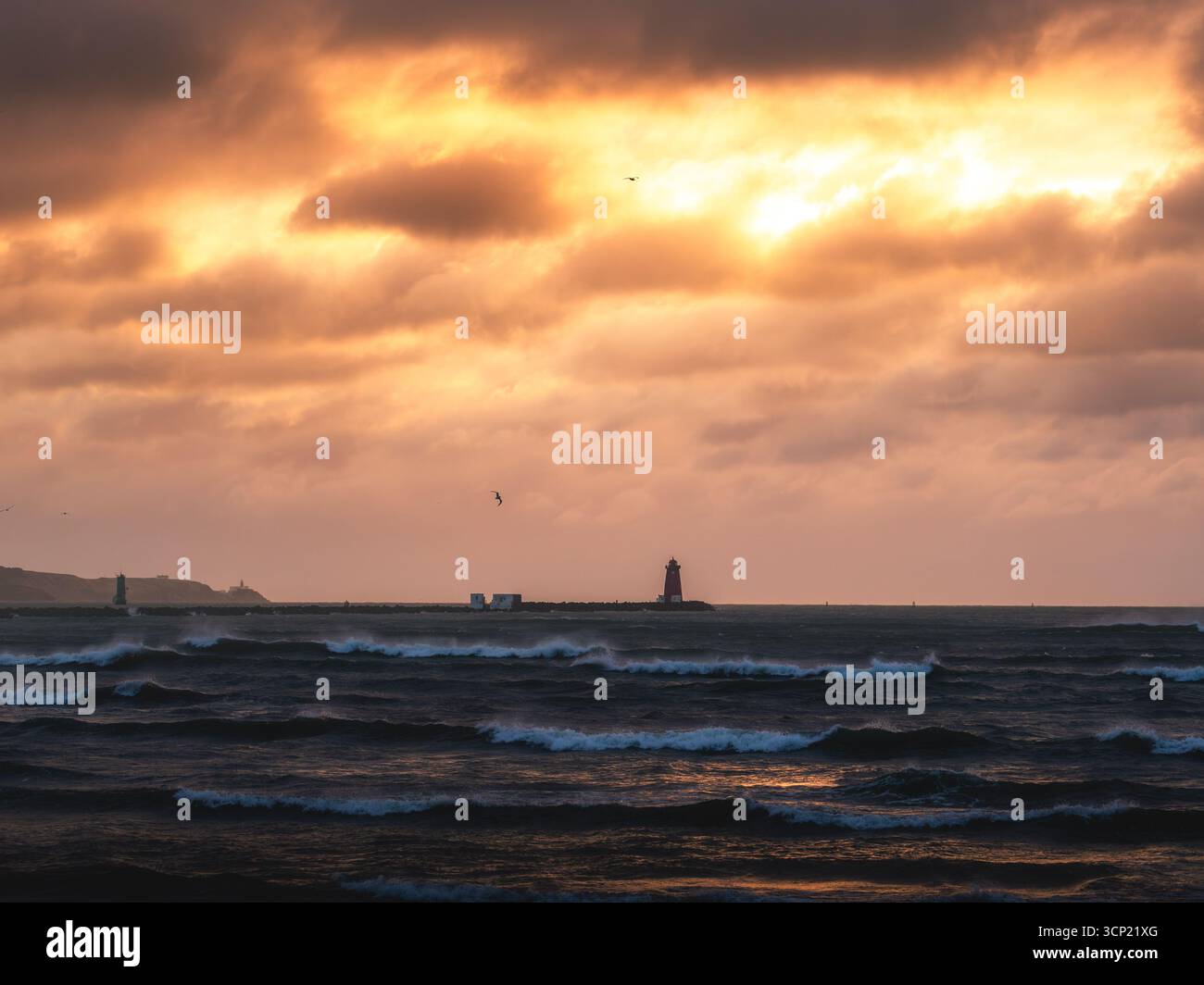 Bewölkter Morgen an der Großen Südwand Stockfoto