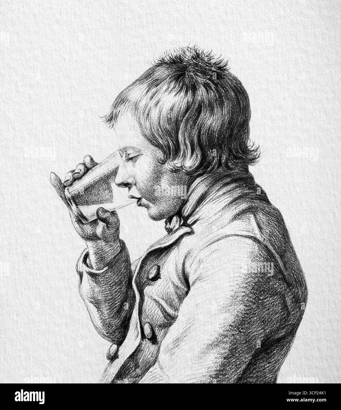 Boy Drinking from a Glass (1810) von Jean Bernard, französisches Genre-Gemälde des 19. Jahrhunderts, ausdrucksstarkes Porträt eines Kindes mit Tasse, gemeinfreie Kunst Stockfoto Boy Drinking from a Glass (1810) von Jean Bernard, französisches Genre-Gemälde des 19. Jahrhunderts, ausdrucksstarkes Porträt eines Kindes mit Tasse, gemeinfreie Kunst Stockfoto