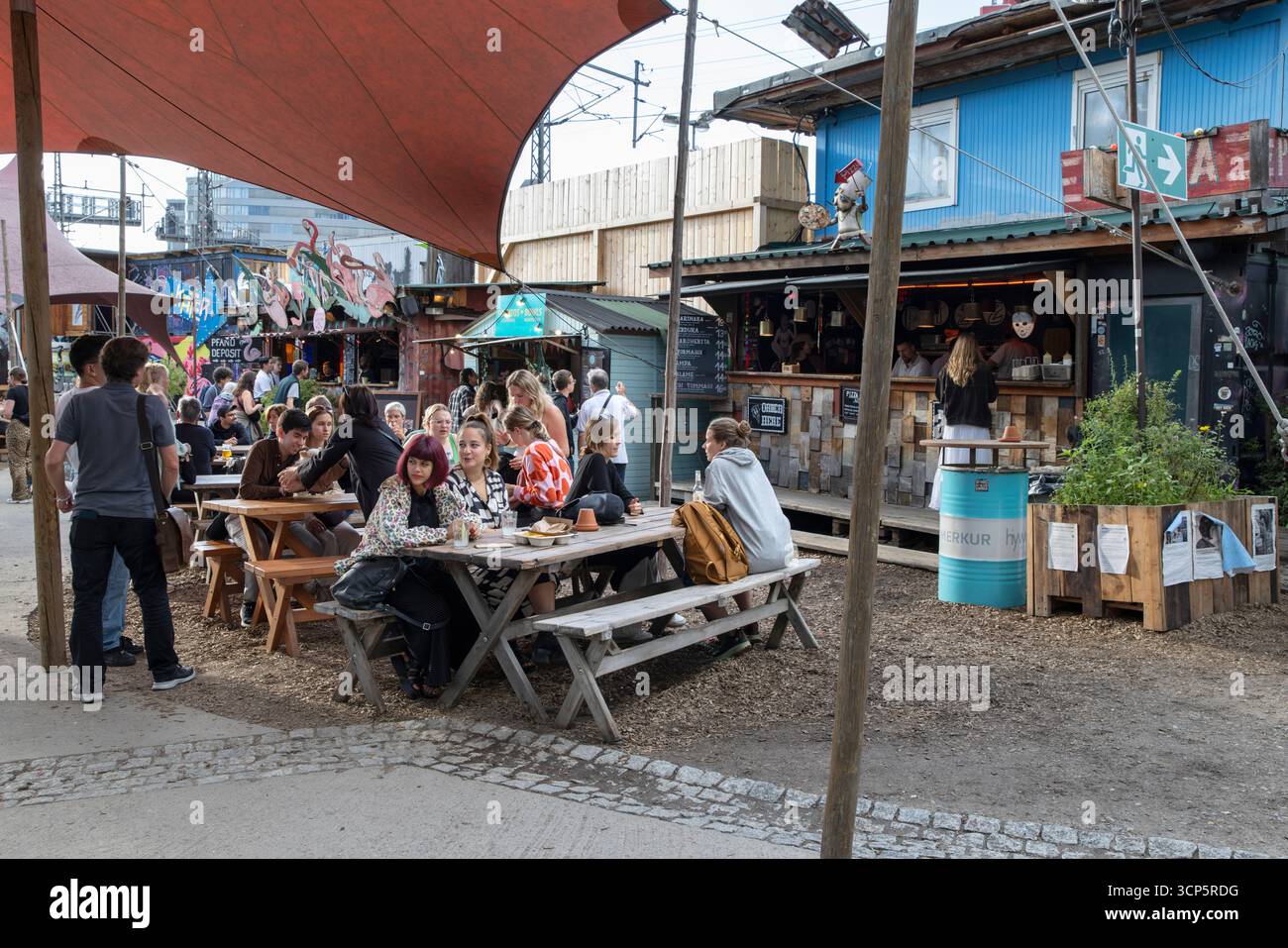 Holzmarkt Street Food, Berlin, Deutschland, Europa Stockfoto