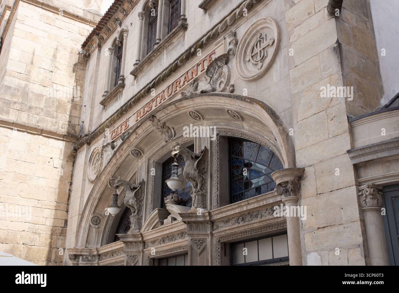 Café Santa Cruz, Coimbra Stockfoto