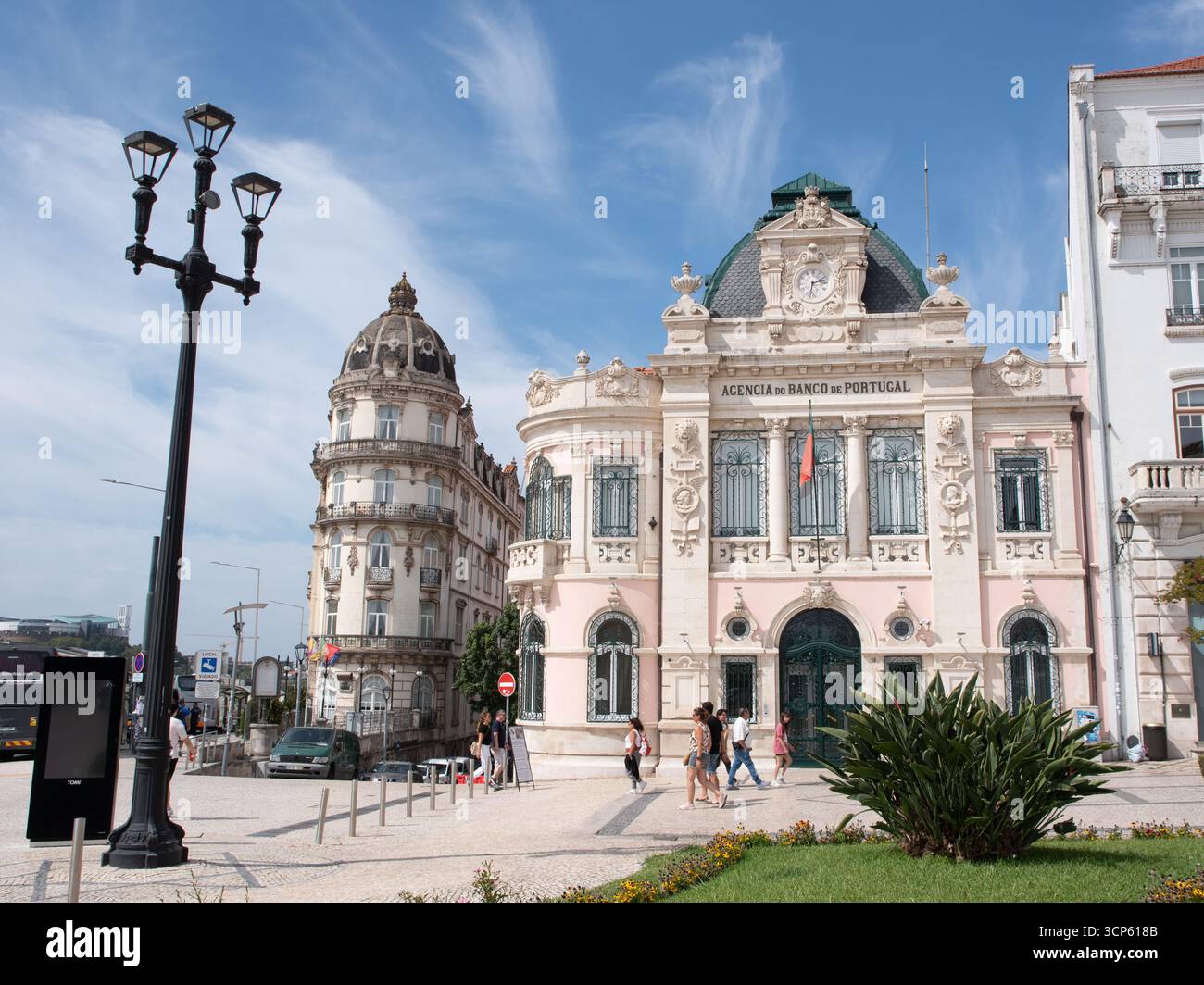 Jugendstilgebäude in Coimbra Stockfoto