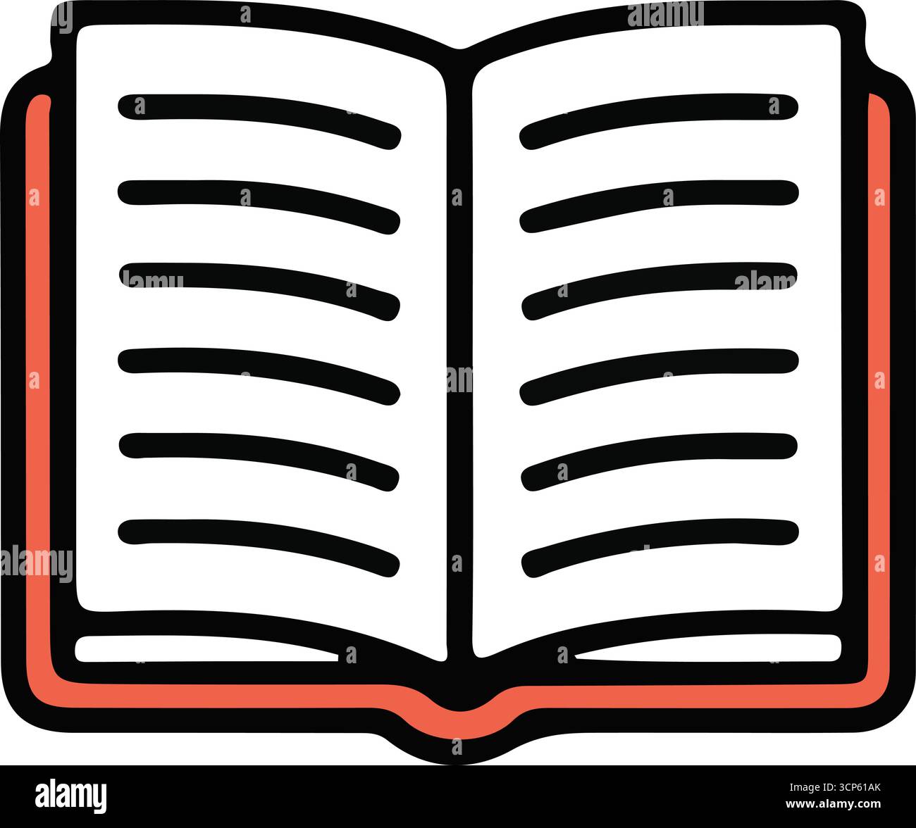 Illustrationen zu den Symbolen des Buches öffnen Stock Vektor