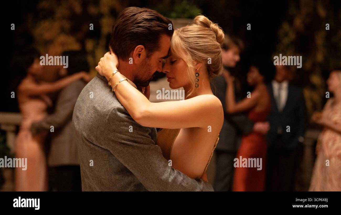 COLIN FARRELL und MARGOT ROBBIE in A BIG BOLD BEAUTIFUL JOURNEY (2025) unter der Regie von KOGONADA. Quelle: Columbia Pictures / Imperative Entertainment / Album Stockfoto