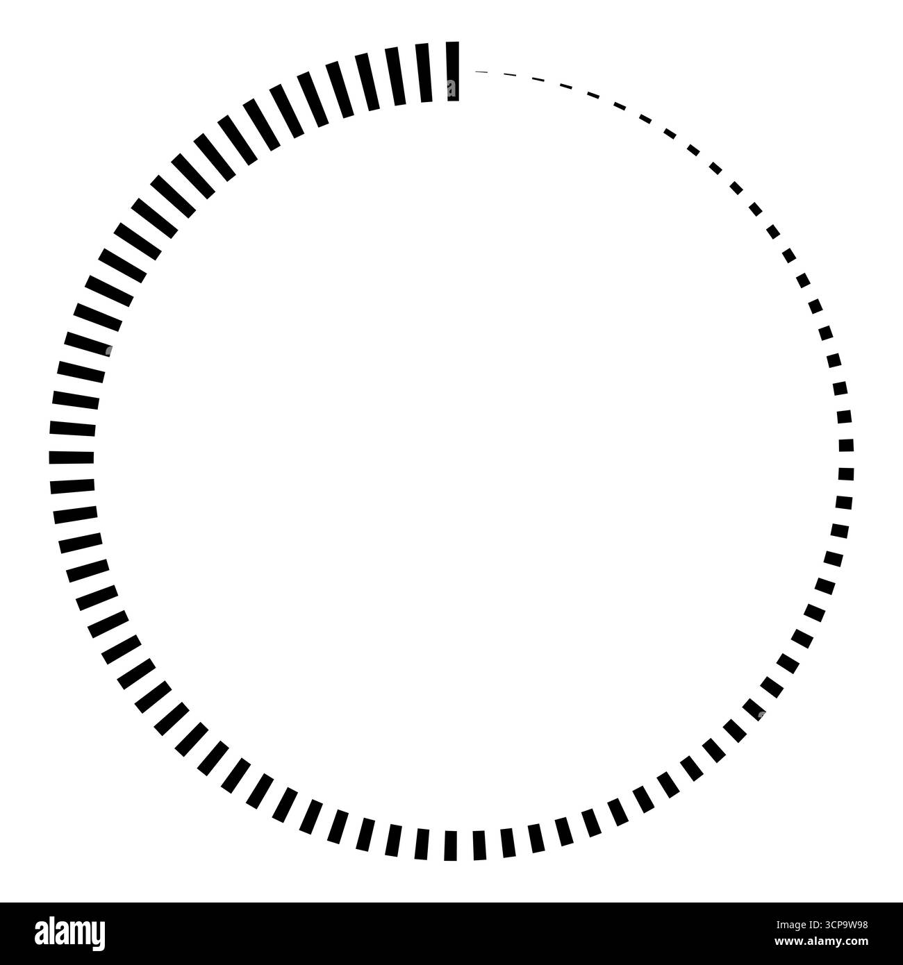 Radiale Datenbalken, die kreisförmige Prozessfortschrittsbalken bilden Stock Vektor