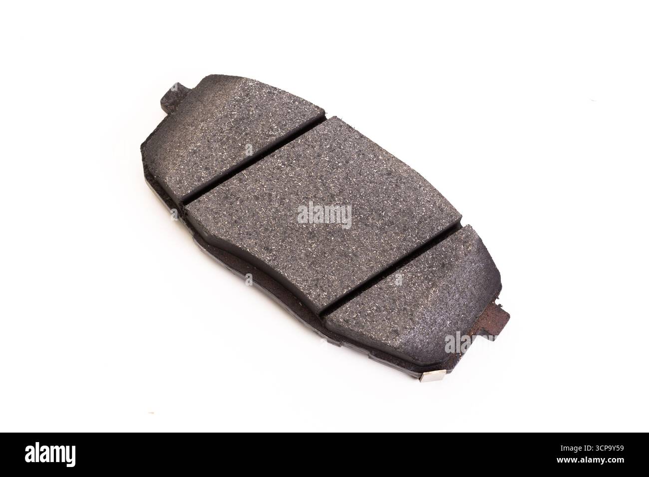 Kfz-Bremsbelag mit Reibmaterial und Design für Kfz-Reparaturarbeiten Stockfoto