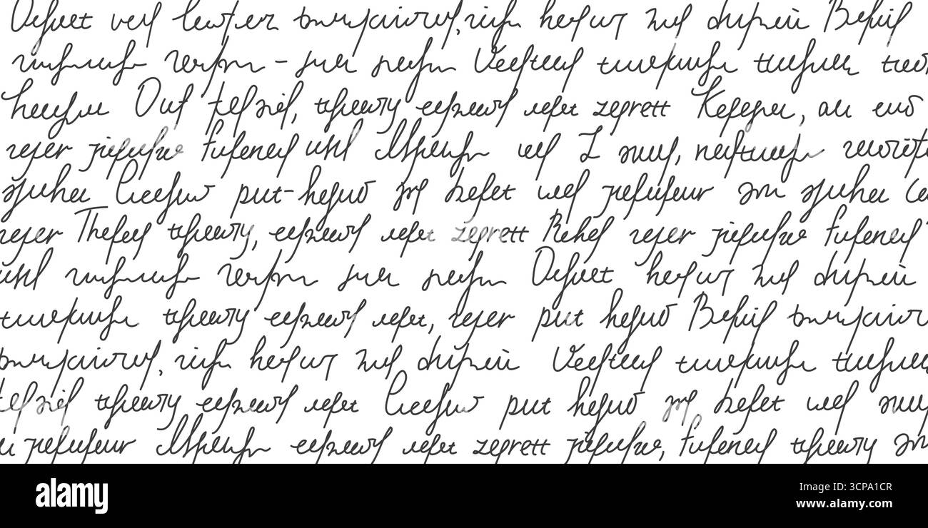 Handgezeichneter Text mit kursiver Handschrift für persönliche Notizen und Journaleinträge. Organische Handwerkskunst, authentische Schriftkommunikation mit natürlichen Tintenstrichen und fließenden Letterformen. Stock Vektor