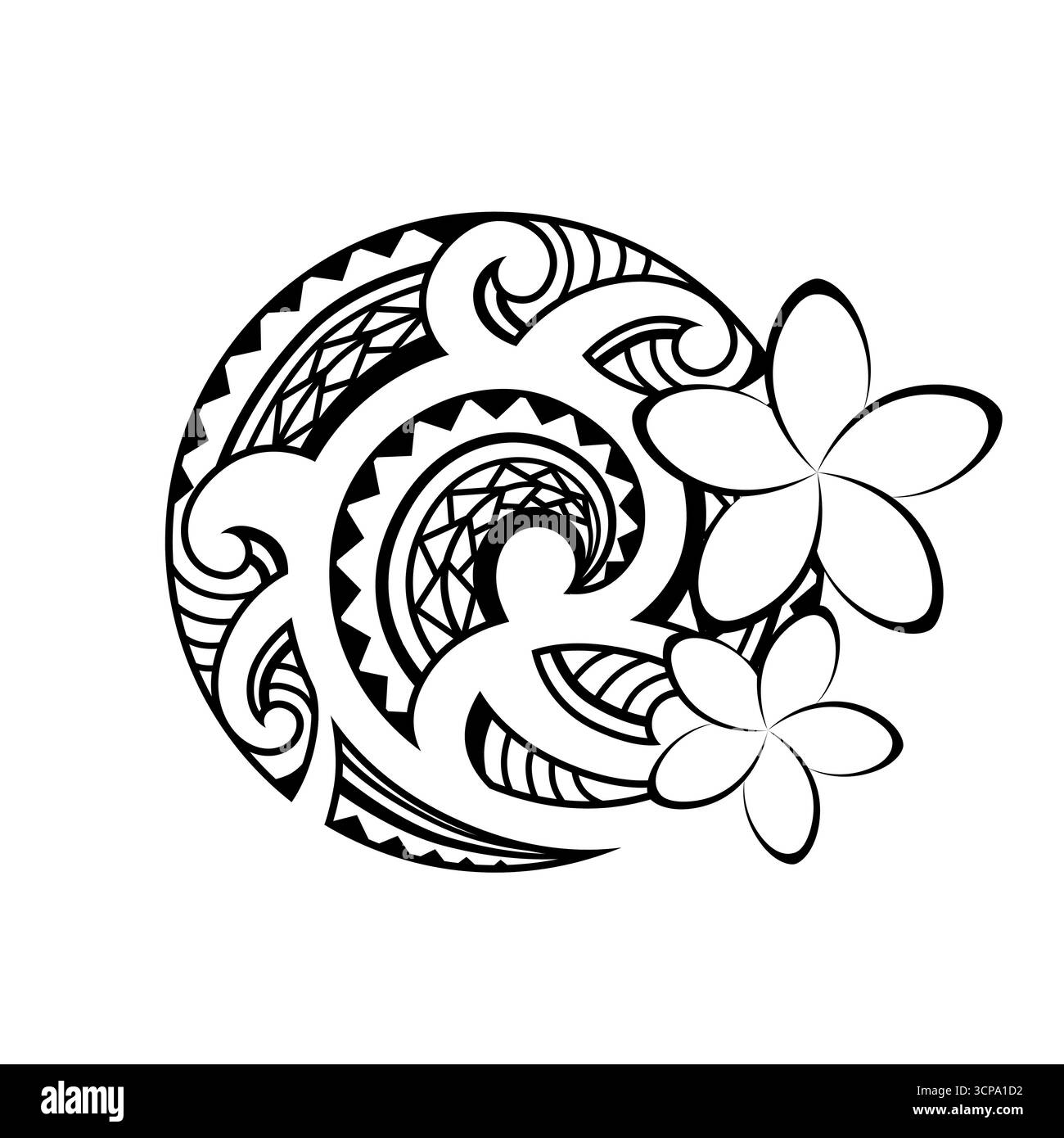 Ethnische Ornamente im Maori-Stil. Gut für dekorativen Hintergrund Stock Vektor
