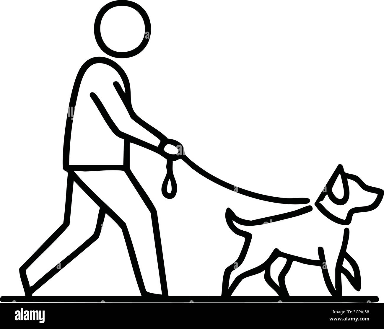 Symbol Für Die Reinigung Von Hundeabfällen. Verantwortungsbewusstes Hundebesitz-Konzept. Eine Person sammelt Haustiermüll und hebt dabei die städtische Hygiene und die Etikette des öffentlichen Parks hervor. Id Stock Vektor