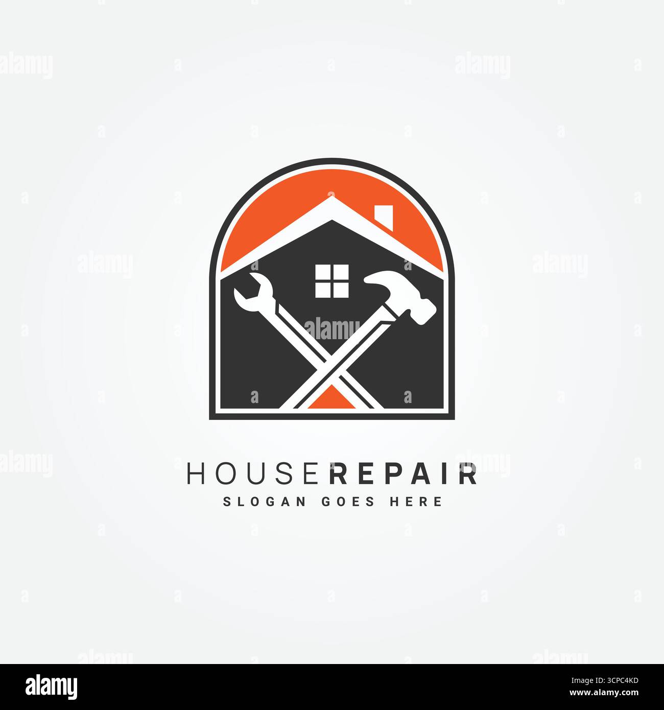 Vorlage für Heimwerker und Handyman Logo – Reparatur, Werkzeuge, Real Estate Logo Design Stock Vektor