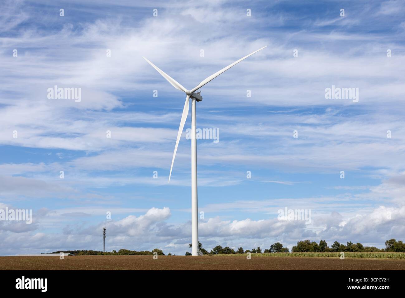 Windkraft als Alternative zum Klimawandel in Frankreich Stockfoto