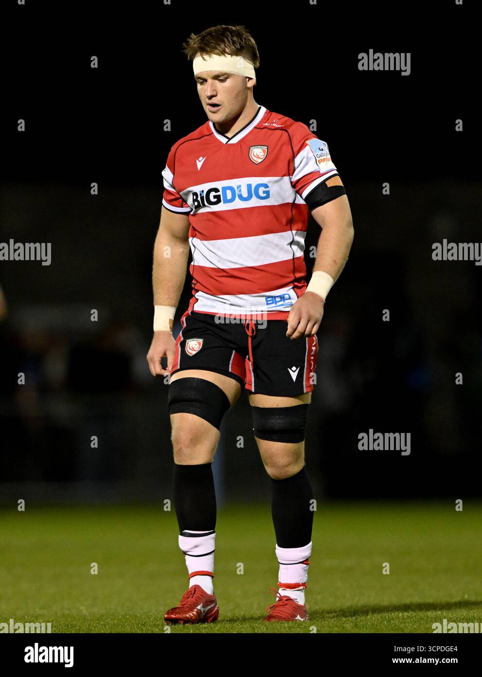 Gloucester's Jack Clement während des Gallagher PREM Matches im CorpAcq Stadium, Salford. Bilddatum: Donnerstag, 25. September 2025. Stockfoto Gloucester's Jack Clement während des Gallagher PREM Matches im CorpAcq Stadium, Salford. Bilddatum: Donnerstag, 25. September 2025. Stockfoto