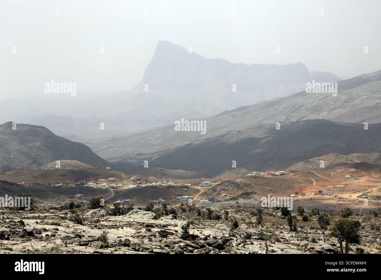 Dorf in Jebel Shams Hajar Mountains Oman Stockfoto