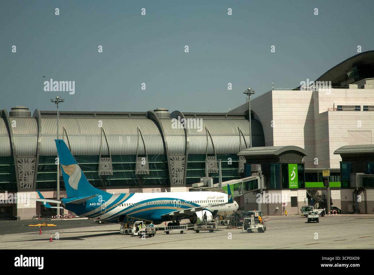 oman Air boeing 737-900 parkte am oman Flughafen Sultantat von oman Stockfoto