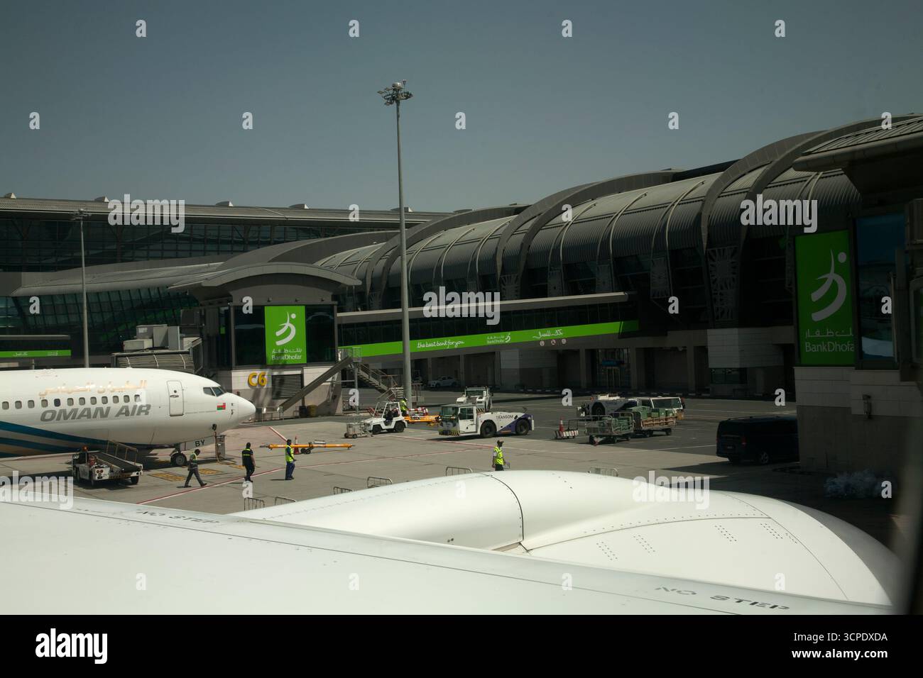 oman Air boeing 737-900 parkte am oman Flughafen Sultantat von oman Stockfoto
