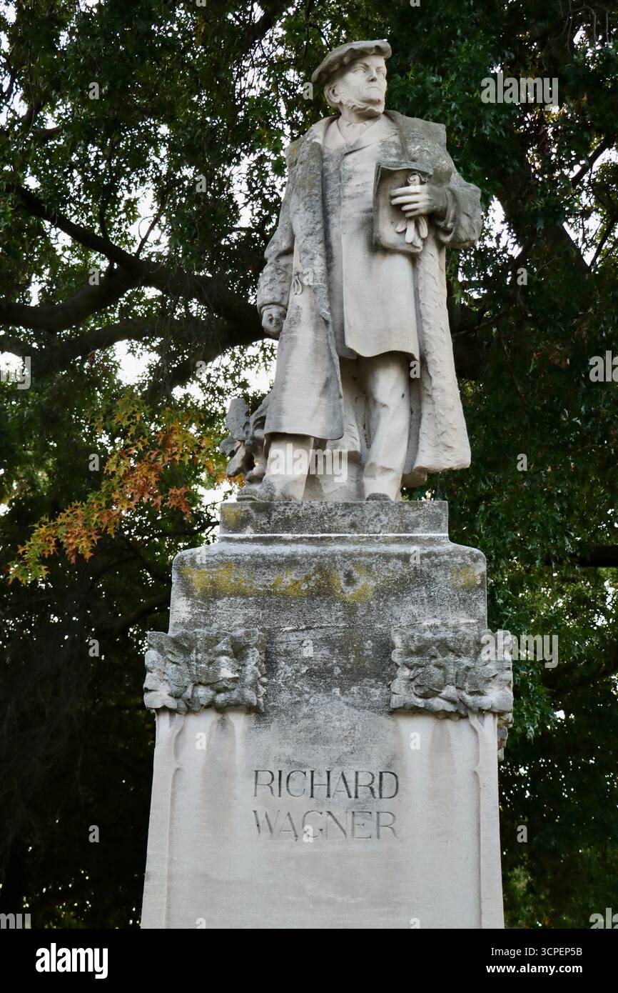 Richard Wagner Statue im Edgewater Park westlich der Innenstadt von Cleveland, Ohio, September 2025 Stockfoto