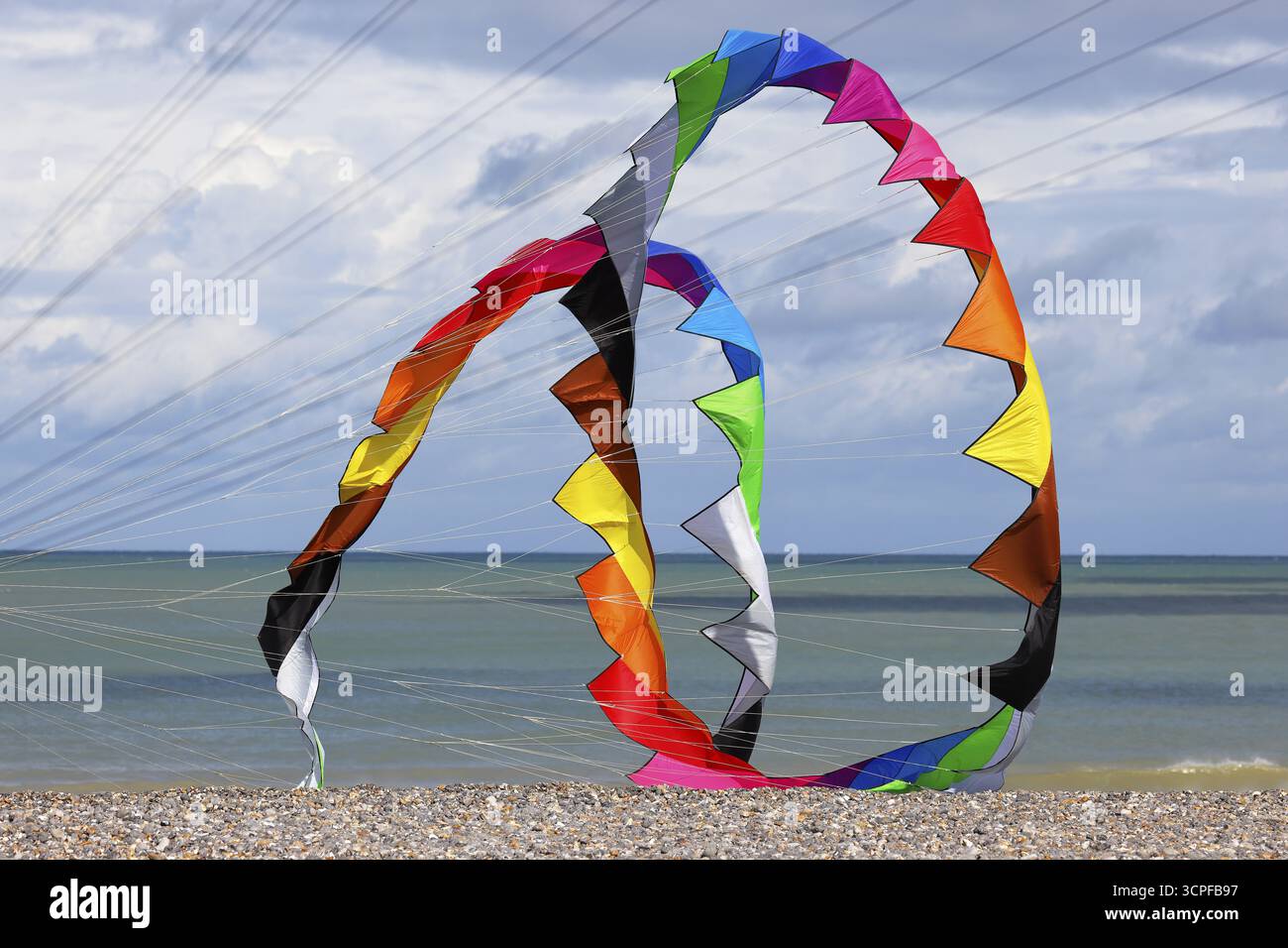 Kite Festival, International Kite Festival, Dieppe, Normandie, Frankreich Stockfoto