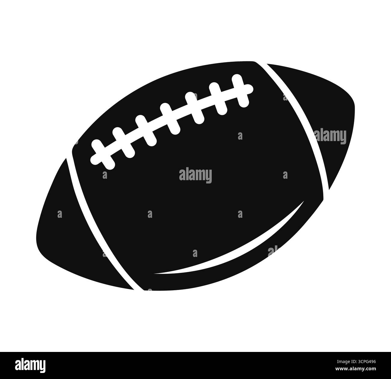 American Football-Silhouette für sportliche Designs Stock Vektor