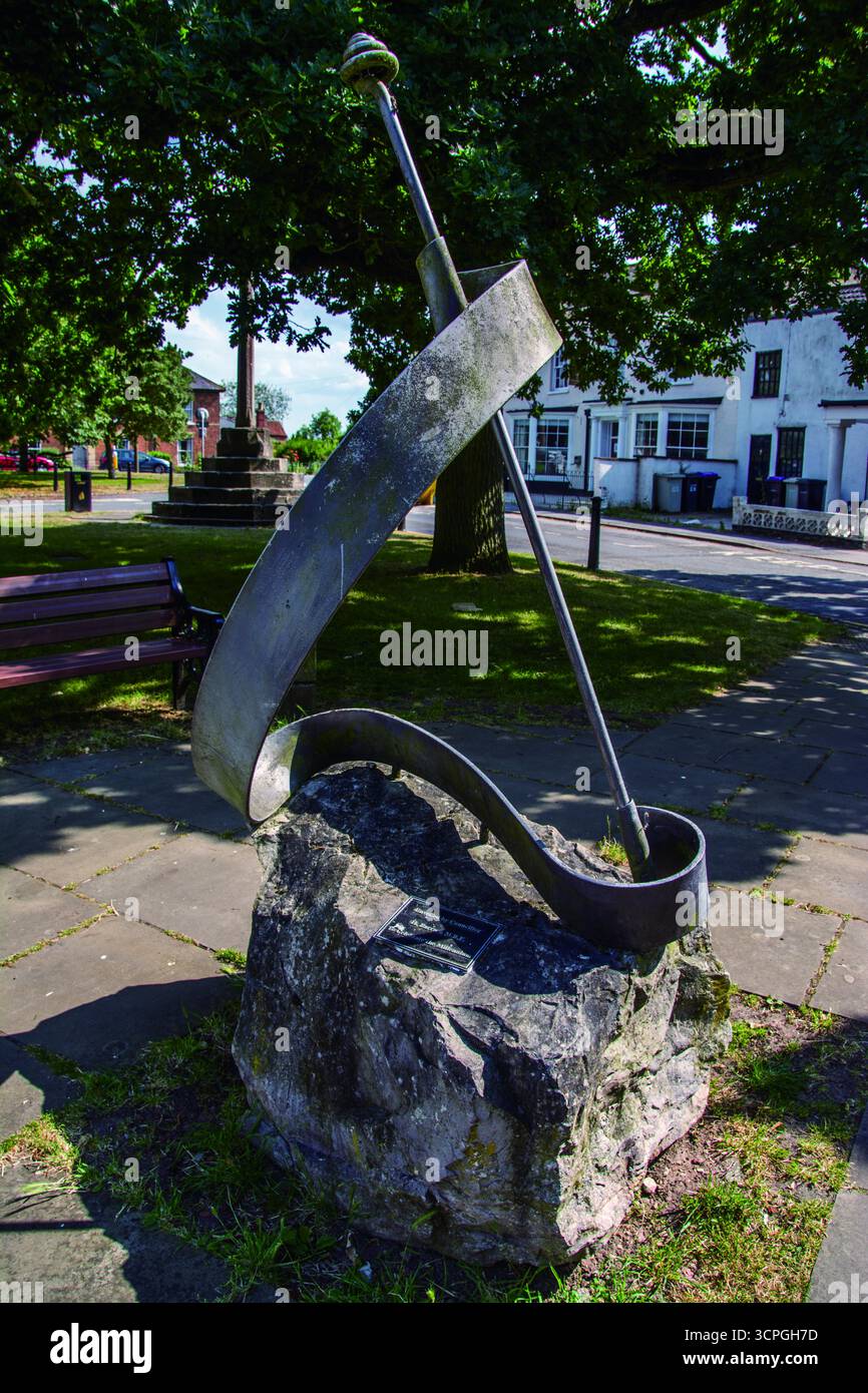Öffentliche Gedenkkunstwerke für die Feier des Jahrtausends auf dem Tattershall Market Stockfoto