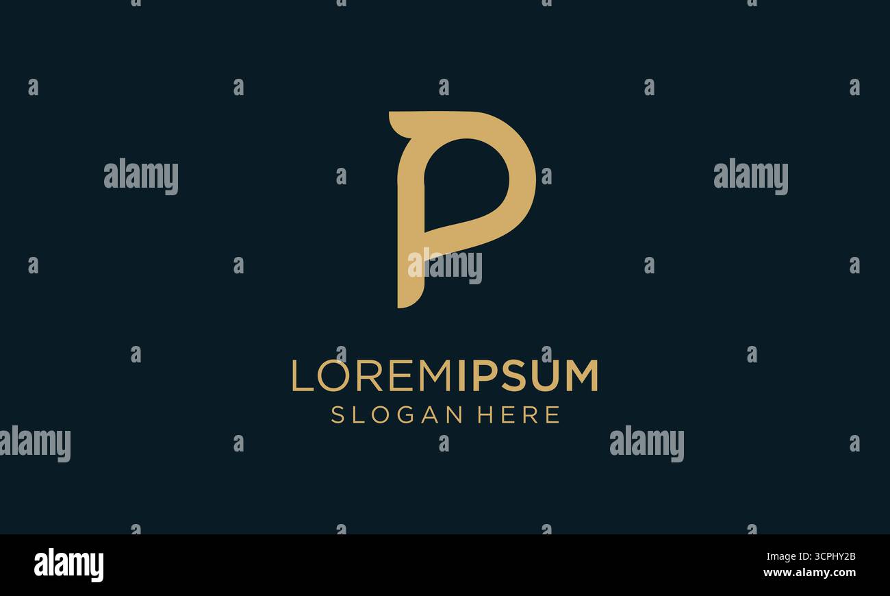 Design-Vorlage für Creative Letter P Logo für Business Branding Stock Vektor