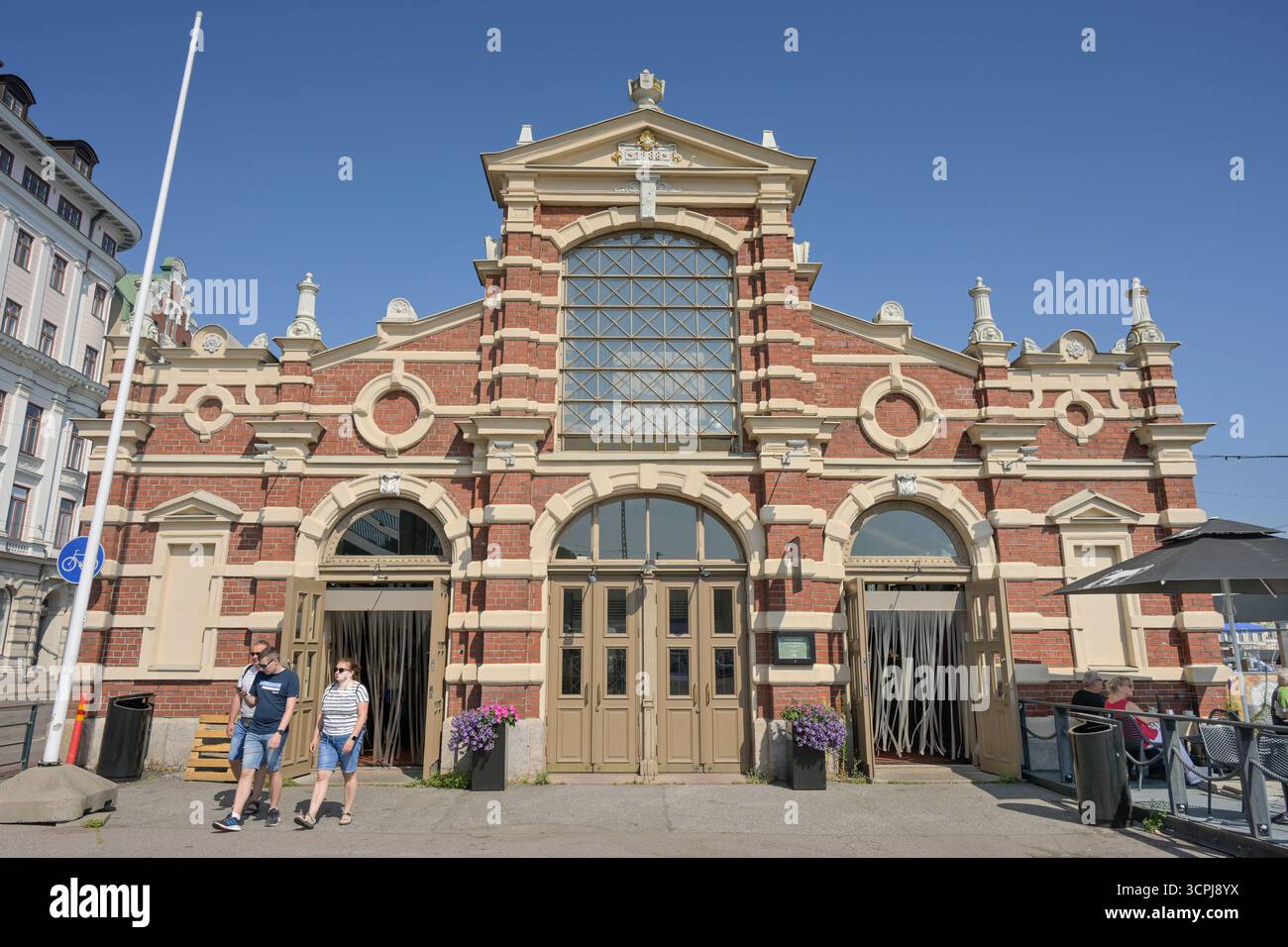Alte Markthalle Vanha Kauppahalli, Eteläranta, Altstadt, Helsinki, Finnland Stockfoto