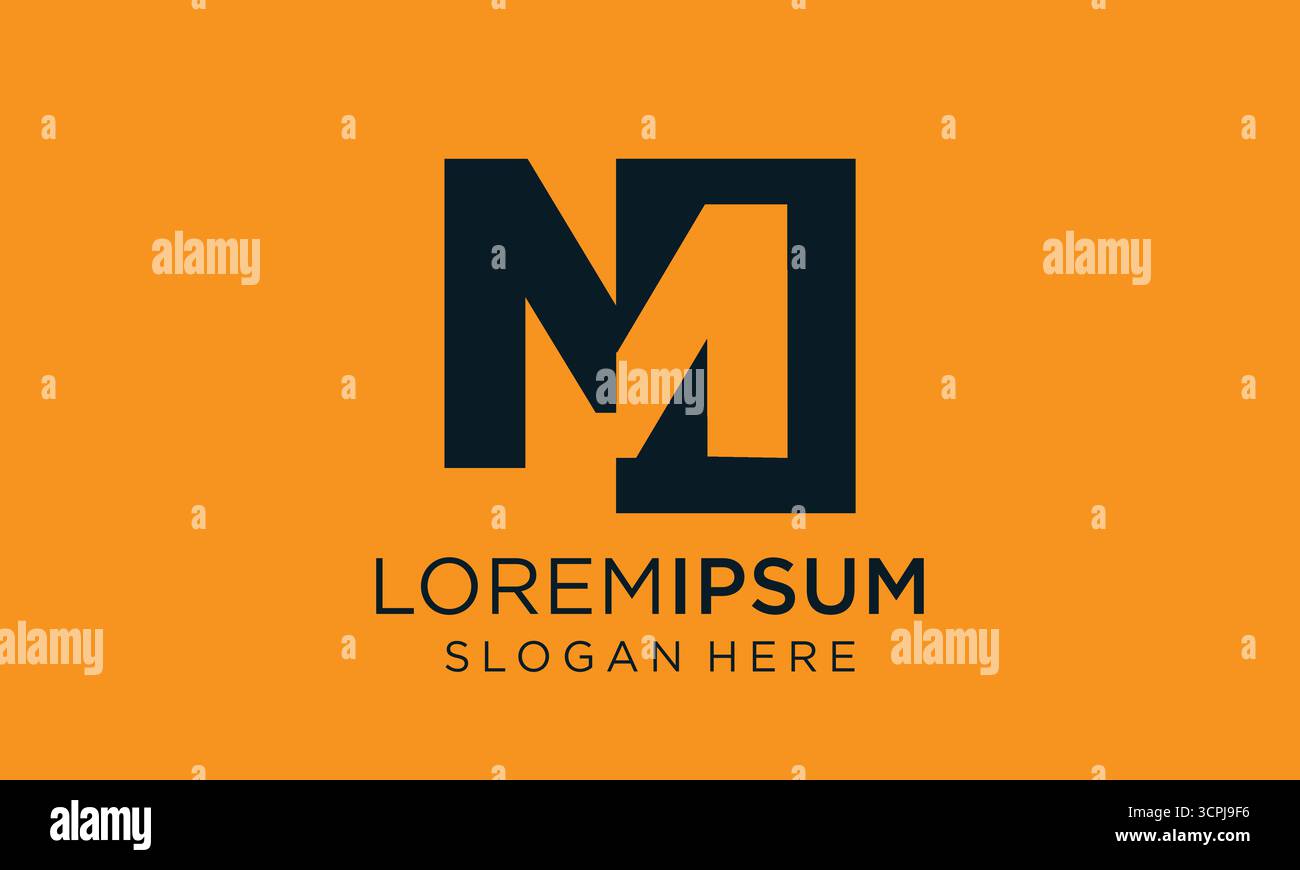Eine kreative Letter M-Logo-Vorlage, die sich für Business-Branding, Corporate Identity und stilvolle visuelle Inspirationen eignet. Stock Vektor
