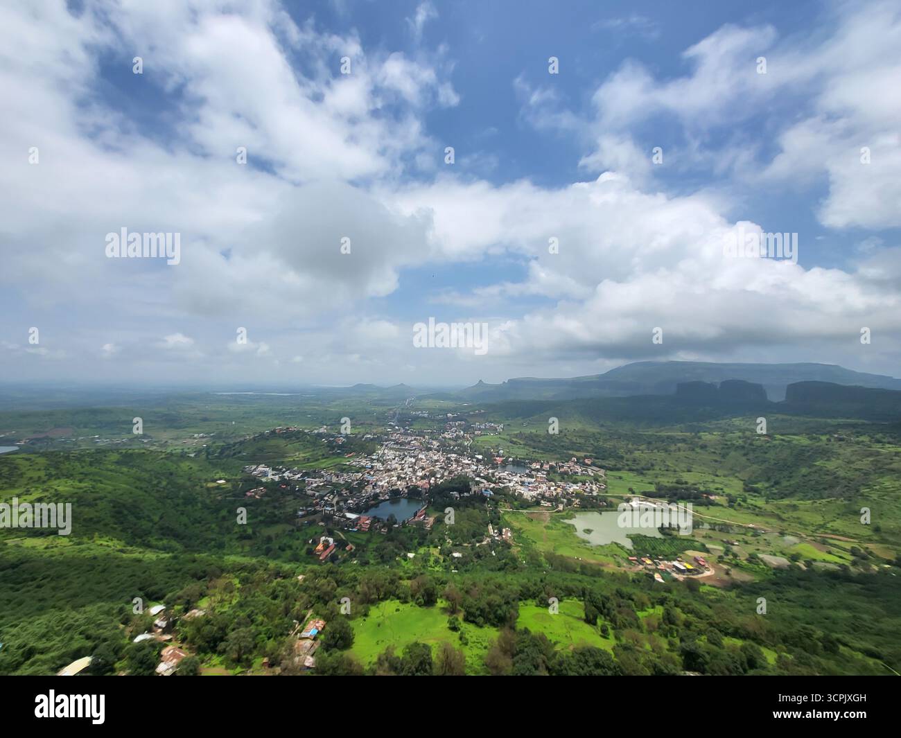 Dorflandschaft in Indien - Smartphone-aufgenommenes Stockfoto