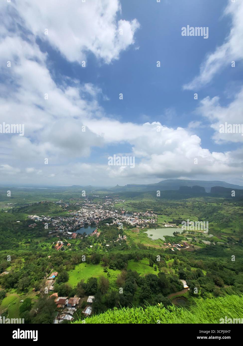 Dorflandschaft in Indien - Smartphone-aufgenommenes Stockfoto