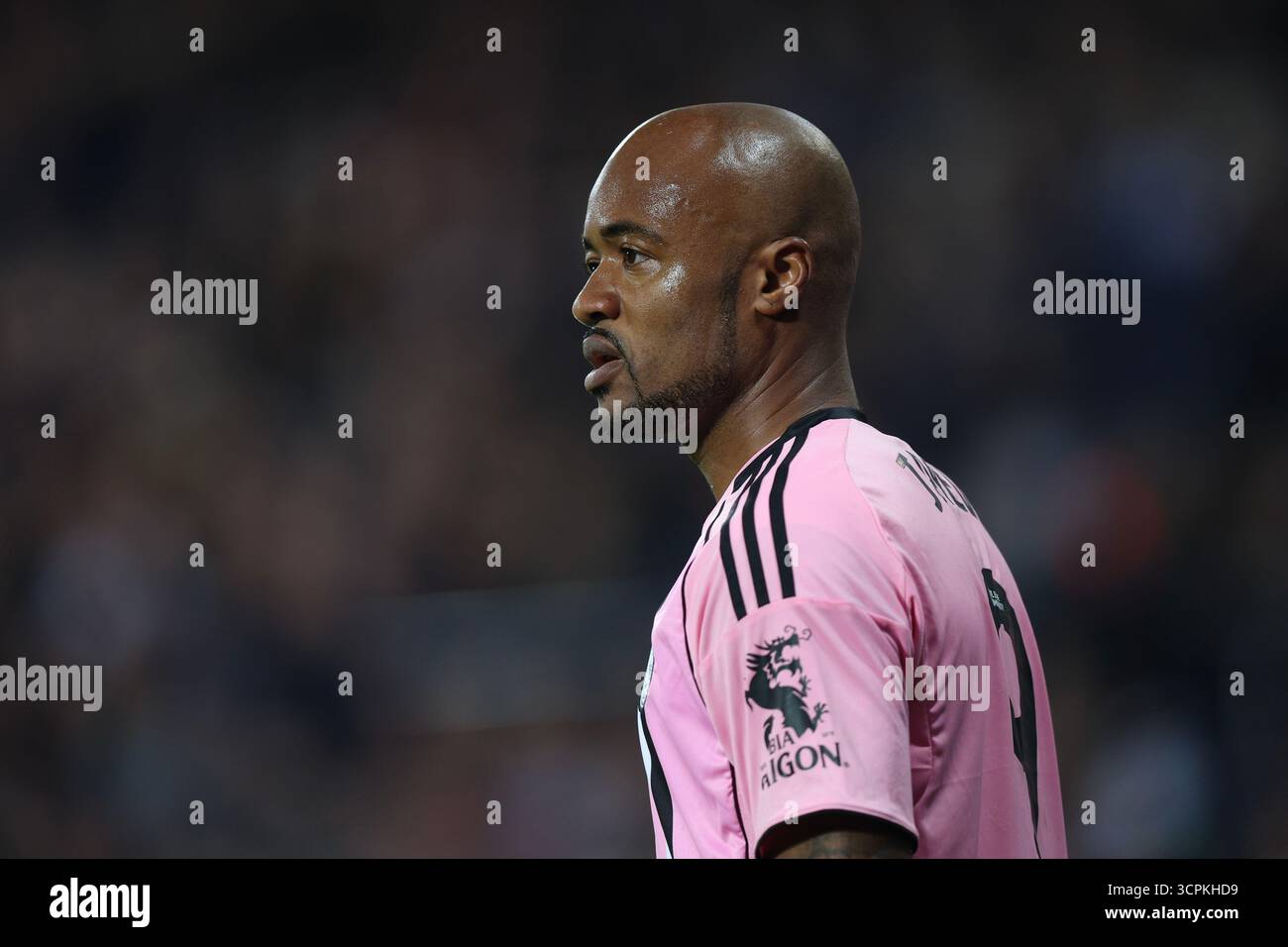 West Bromwich, Großbritannien. September 2025. Jordan Ayew aus Leicester City während des Spiels West Bromwich Albion vs Leicester City Sky Bet Championship bei den Hawthorns, West Bromwich. Der Bildnachweis sollte lauten: James Baylis/Sportimage Credit: Sportimage Ltd/Alamy Live News Stockfoto