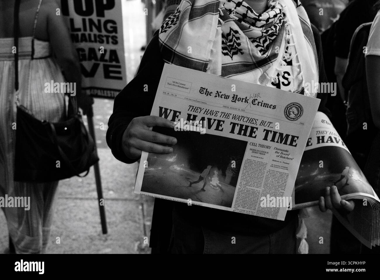 New York City, New York, Vereinigte Staaten – 26. September 2025: Protest Vor Der Generalversammlung Der Vereinten Nationen Gegen Benjamin Netanjahu Stockfoto