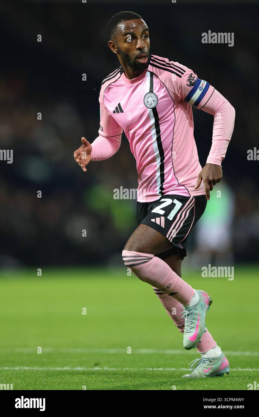 West Bromwich, Großbritannien. September 2025. Ricardo Pereira von Leicester City während des West Bromwich Albion vs Leicester City Sky Bet Championship Matches bei den Hawthorns, West Bromwich. Der Bildnachweis sollte lauten: James Baylis/Sportimage Credit: Sportimage Ltd/Alamy Live News Stockfoto