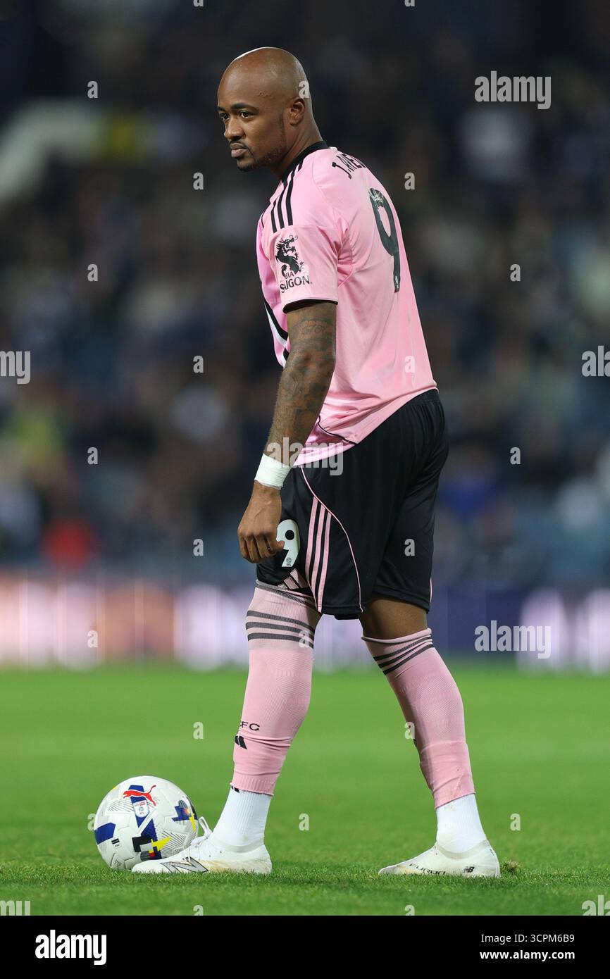 West Bromwich, Großbritannien. September 2025. Jordan Ayew aus Leicester City während des Spiels West Bromwich Albion vs Leicester City Sky Bet Championship bei den Hawthorns, West Bromwich. Der Bildnachweis sollte lauten: James Baylis/Sportimage Credit: Sportimage Ltd/Alamy Live News Stockfoto