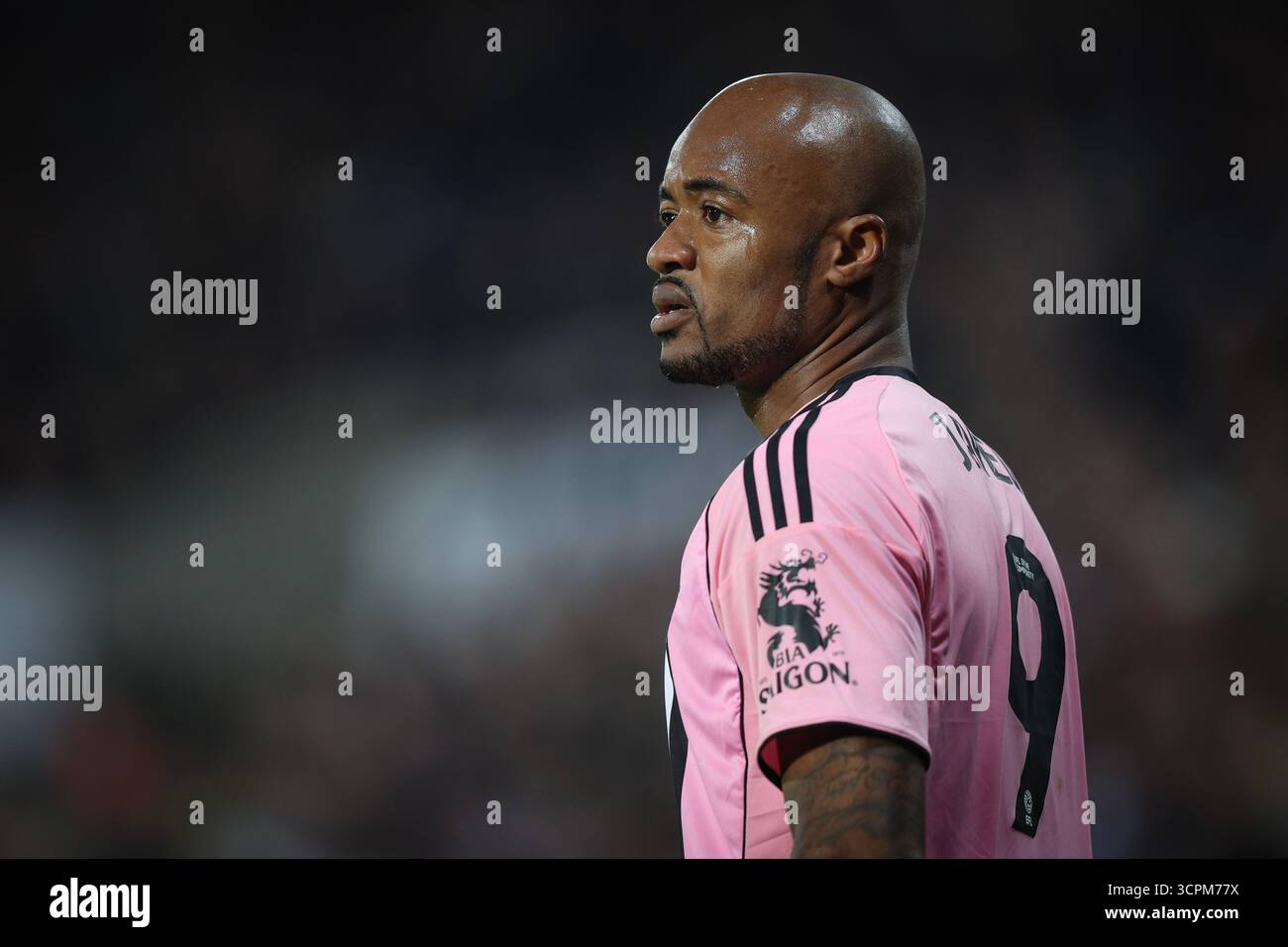 West Bromwich, Großbritannien. September 2025. Jordan Ayew aus Leicester City während des Spiels West Bromwich Albion vs Leicester City Sky Bet Championship bei den Hawthorns, West Bromwich. Der Bildnachweis sollte lauten: James Baylis/Sportimage Credit: Sportimage Ltd/Alamy Live News Stockfoto