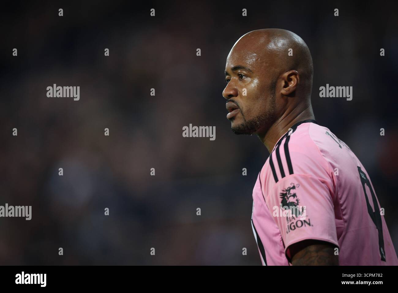 West Bromwich, Großbritannien. September 2025. Jordan Ayew aus Leicester City während des Spiels West Bromwich Albion vs Leicester City Sky Bet Championship bei den Hawthorns, West Bromwich. Der Bildnachweis sollte lauten: James Baylis/Sportimage Credit: Sportimage Ltd/Alamy Live News Stockfoto