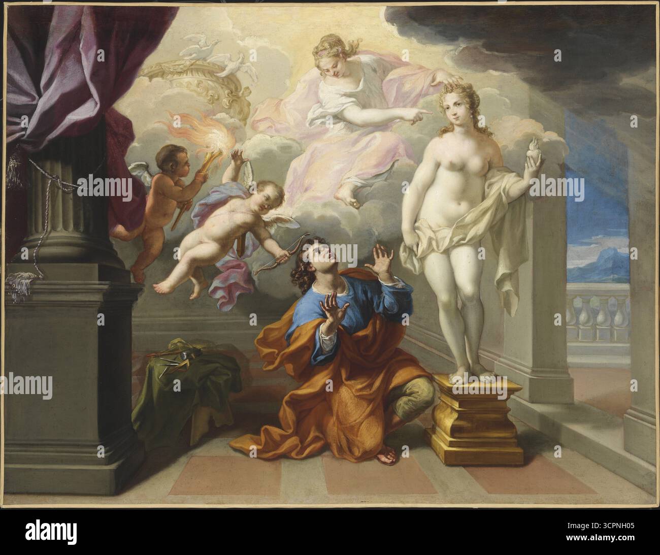 Pygmalion. Museum: Szepmuveszeti Muzeum, Budapest. Autor: Giuseppe Ghezzi. Stockfoto