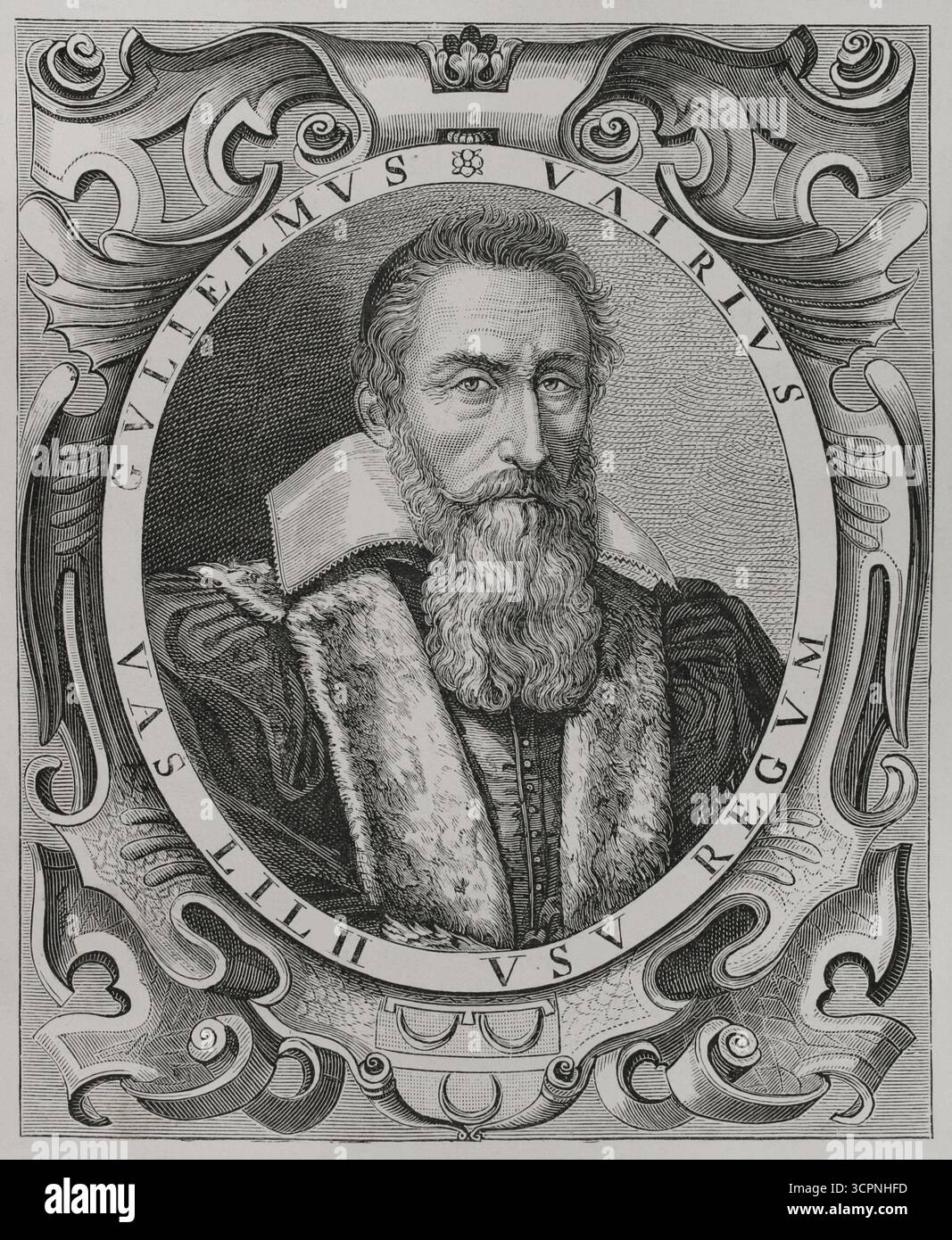 Guillaume du Vair (1556-1621). Französischer Prälat, Politiker und moralischer Schriftsteller. Garde des sceaux de France (Hüter der französischen Siebe) während der Herrschaft Ludwigs XIII. Portrait. Kupferstich herausgegeben von Francois Langlois (1589–1647), bekannt als F.L.D. Ciartres. XVIIme siècle: lettres, Sciences et Arts, Frankreich 1590-1700 (17. Jahrhundert: Briefe, Wissenschaften und Künste), von Paul Lacroix. Veröffentlicht in Paris von Librairie de Firmin-Didot et Cie, 1882. Stockfoto