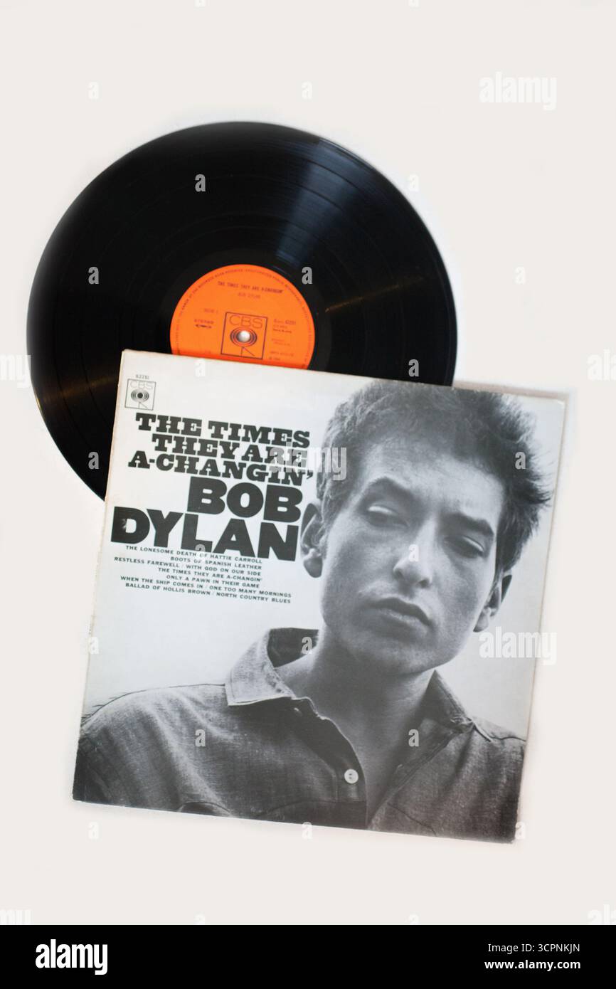 Das Bob-Dylan-Album The Times They Are a Changin Stockfoto