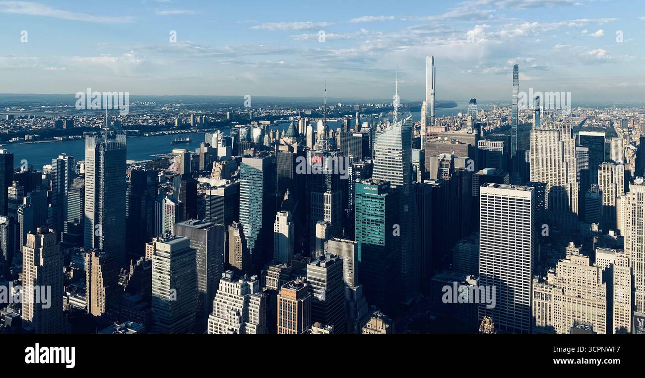 Blick auf Mannathan vom Empire State Building Stockfoto