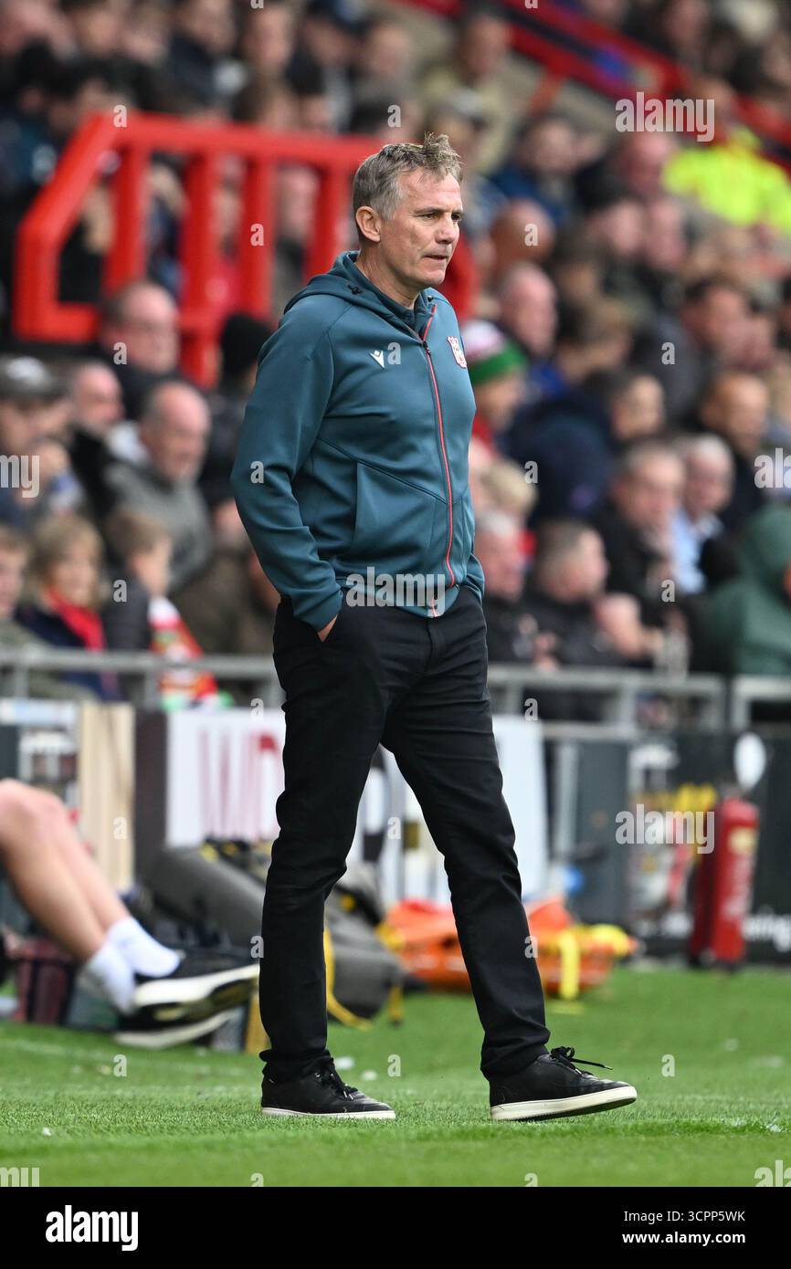 Wrexham-Manager Phil Parkinson während des Sky Bet Championship Matches bei den Stok CAE Ras, Wrexham. Bilddatum: Samstag, 27. September 2025. Stockfoto Wrexham-Manager Phil Parkinson während des Sky Bet Championship Matches bei den Stok CAE Ras, Wrexham. Bilddatum: Samstag, 27. September 2025. Stockfoto