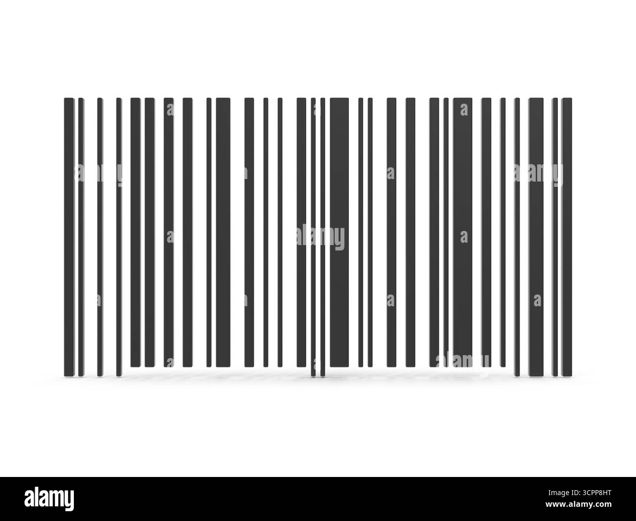 Strichcode-Darstellung zur Produktidentifikation Stockfoto