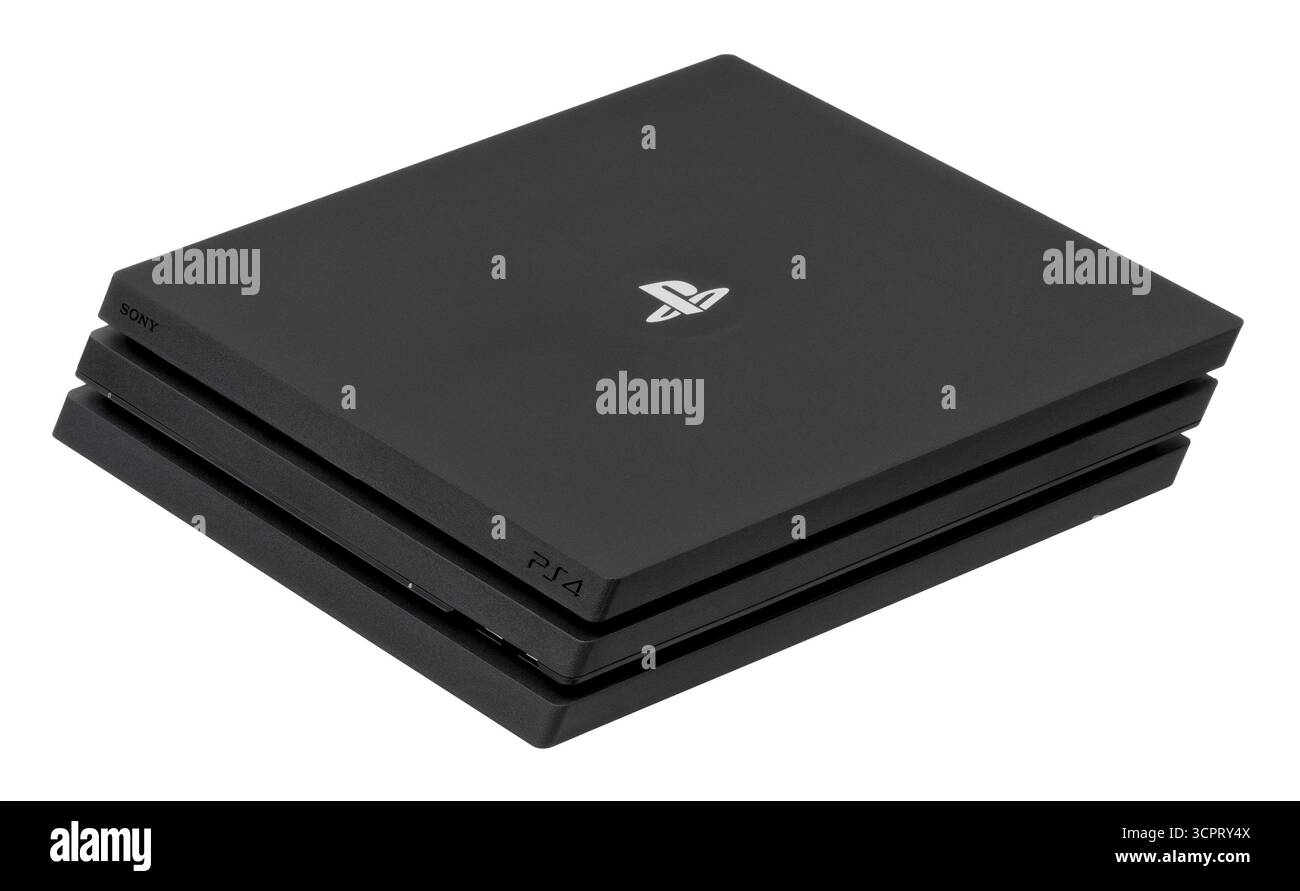 2016 Sony PlayStation 4 Pro Videospielkonsole Stockfoto