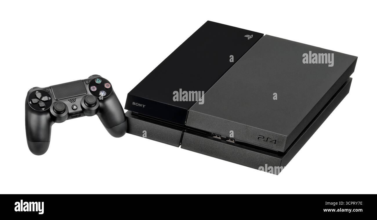 2013 Sony PlayStation 4 und DualShock 4 Controller Stockfoto