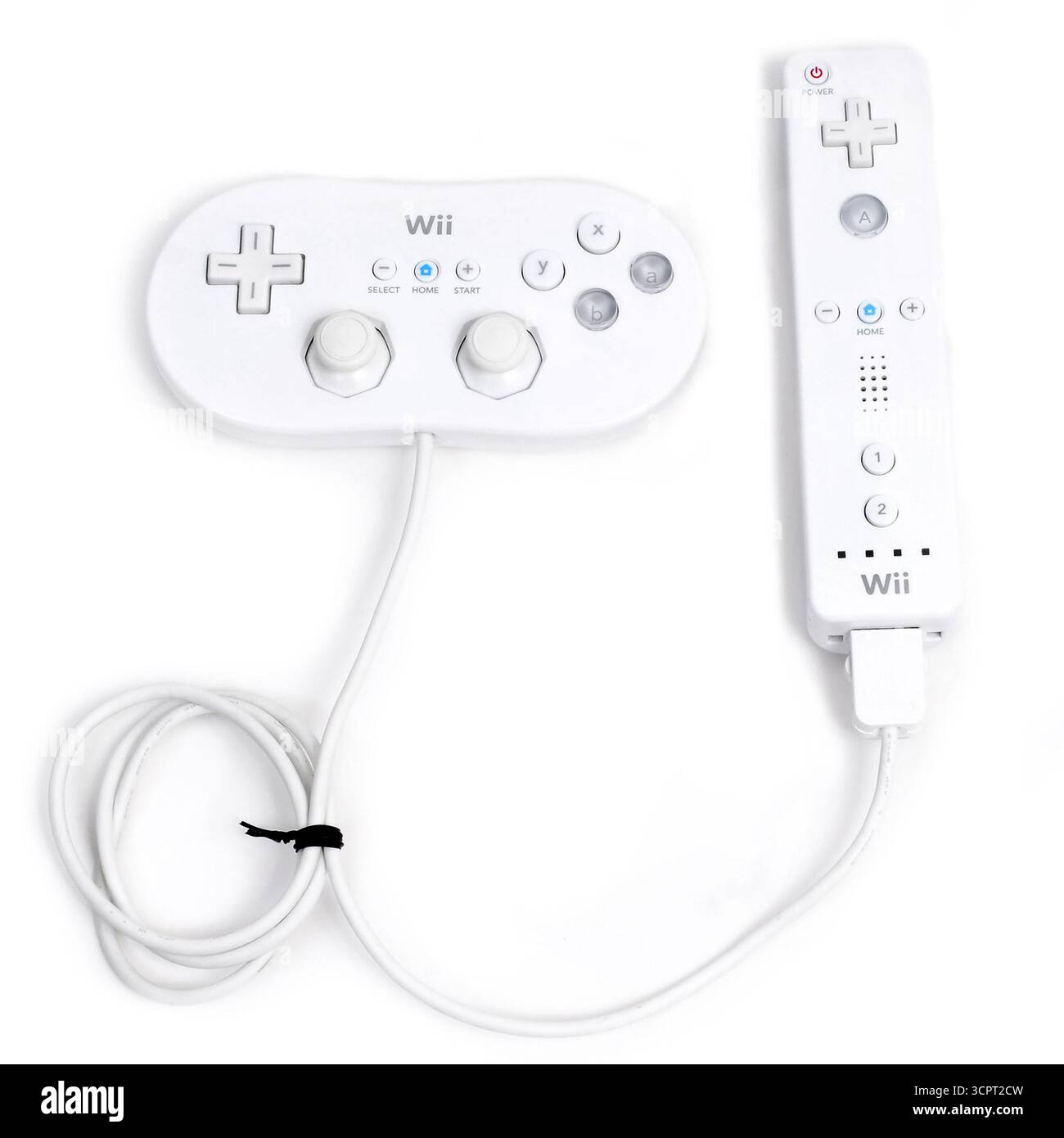 Wii Classic Controller und Wiimote Stockfoto